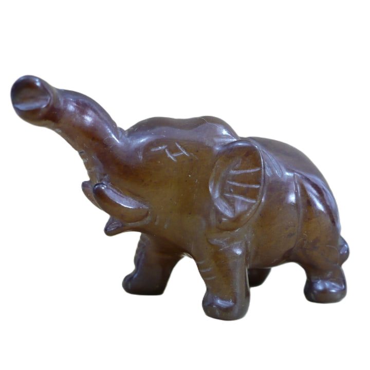 1970s Vintage Small Carved Stone Elephant Figurine Fetish