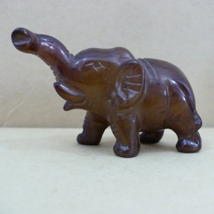 1970s Vintage Small Carved Stone Elephant Figurine Fetish