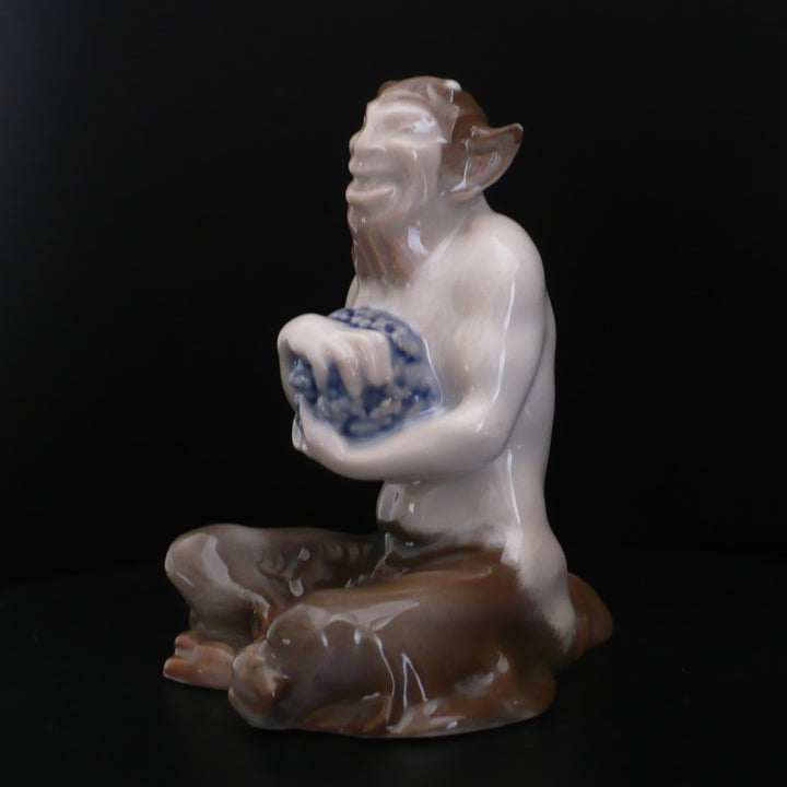 1922 Vintage Faun With Grapes by Ferdinand Liebermann for Rosenthal Porcelain Figurine