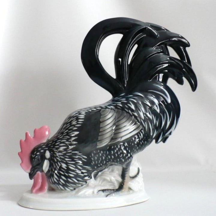 1920s Porcelain Rooster by Pfeiffer & Lowenstein.