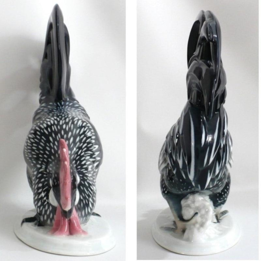 1920s Porcelain Rooster by Pfeiffer & Lowenstein.
