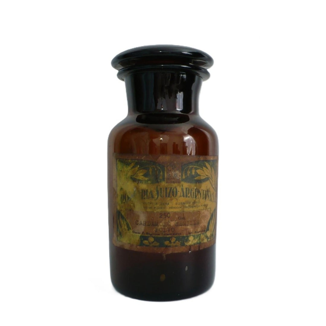 1930 Droguería Suizo Apothecary Jar - Argentina (6 5/8 Inches)