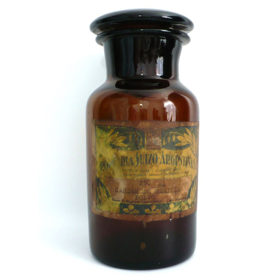 1930 Droguería Suizo Apothecary Jar - Argentina (6 5/8 Inches)