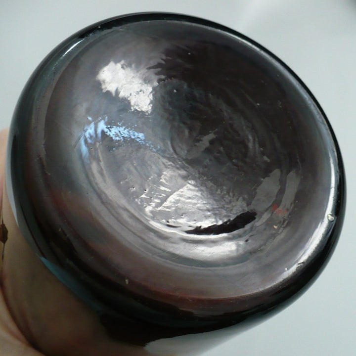 19th c. Antique Vintage Argentina Apothecary Jar Amber Glass Bottle