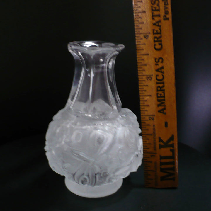 Rare 1930s Bohemian Art Deco Clear & Frosted Dragonfly Vase by Hoffmann & Schlevogt.