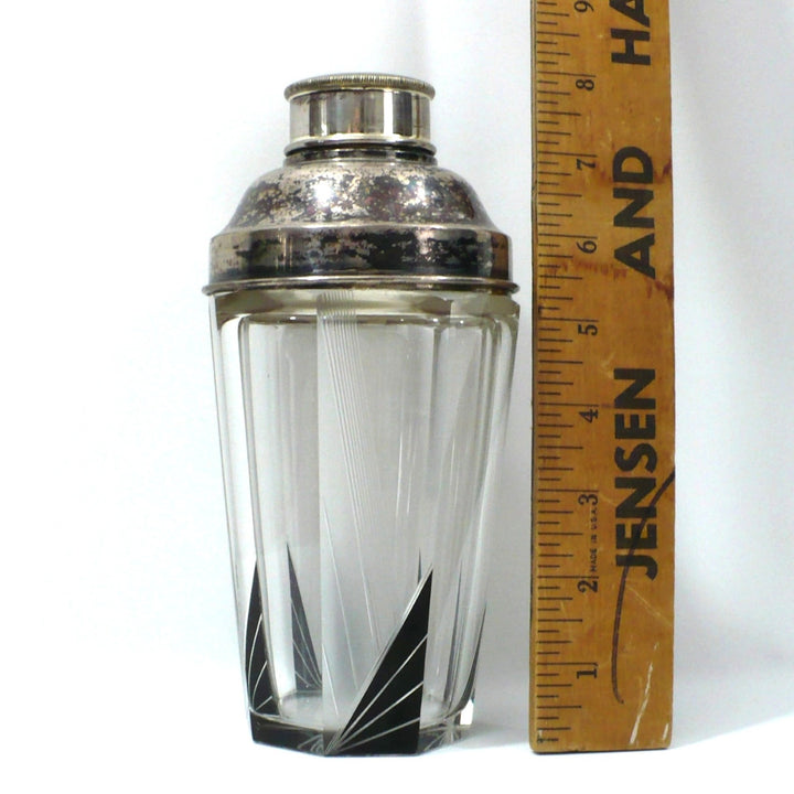 1930s Vintage Karel Karl Palda Art Deco Cocktail Shaker Czech Crystal Barware.