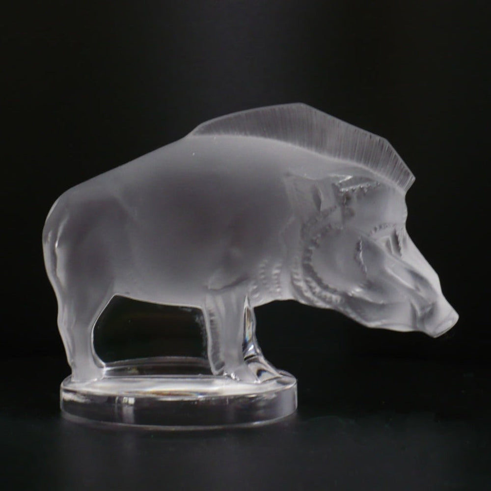 Rare Post-War Lalique Sanglier Wild Boar Car Mascot.