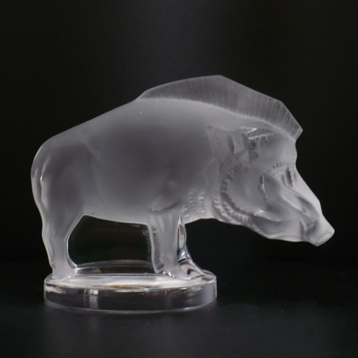 Lalique Perche Sanglier Wild Boar Mascot Crystal Ornament Bouchons de Radiateur