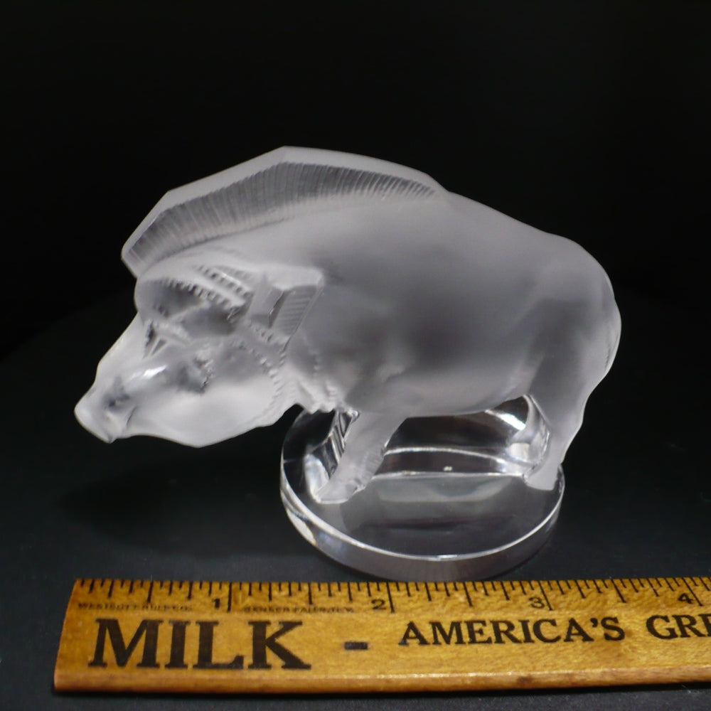 Lalique Perche Sanglier Wild Boar Mascot Crystal Ornament Bouchons de Radiateur