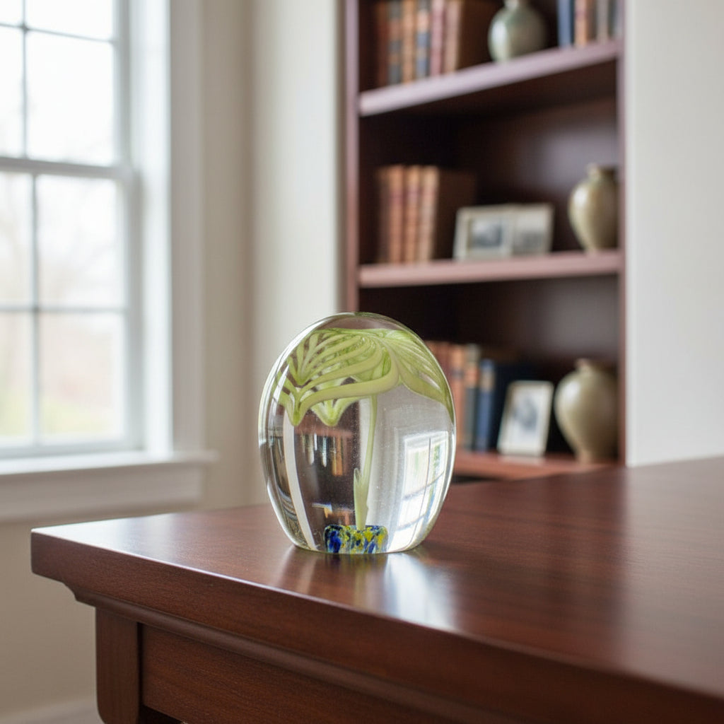 1950-70 Cristaleria Querandi SA Annagelb Paperweight, Argentina