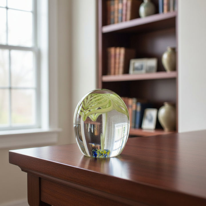 1950-70 Cristaleria Querandi SA Annagelb Paperweight, Argentina