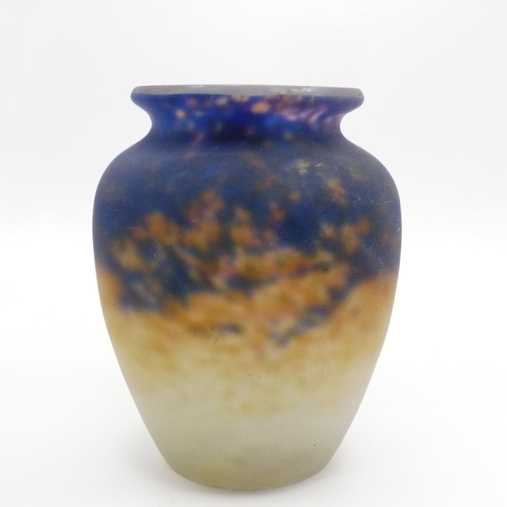 Muller Frères Luneville Vase, Small French Art Glass Vase.