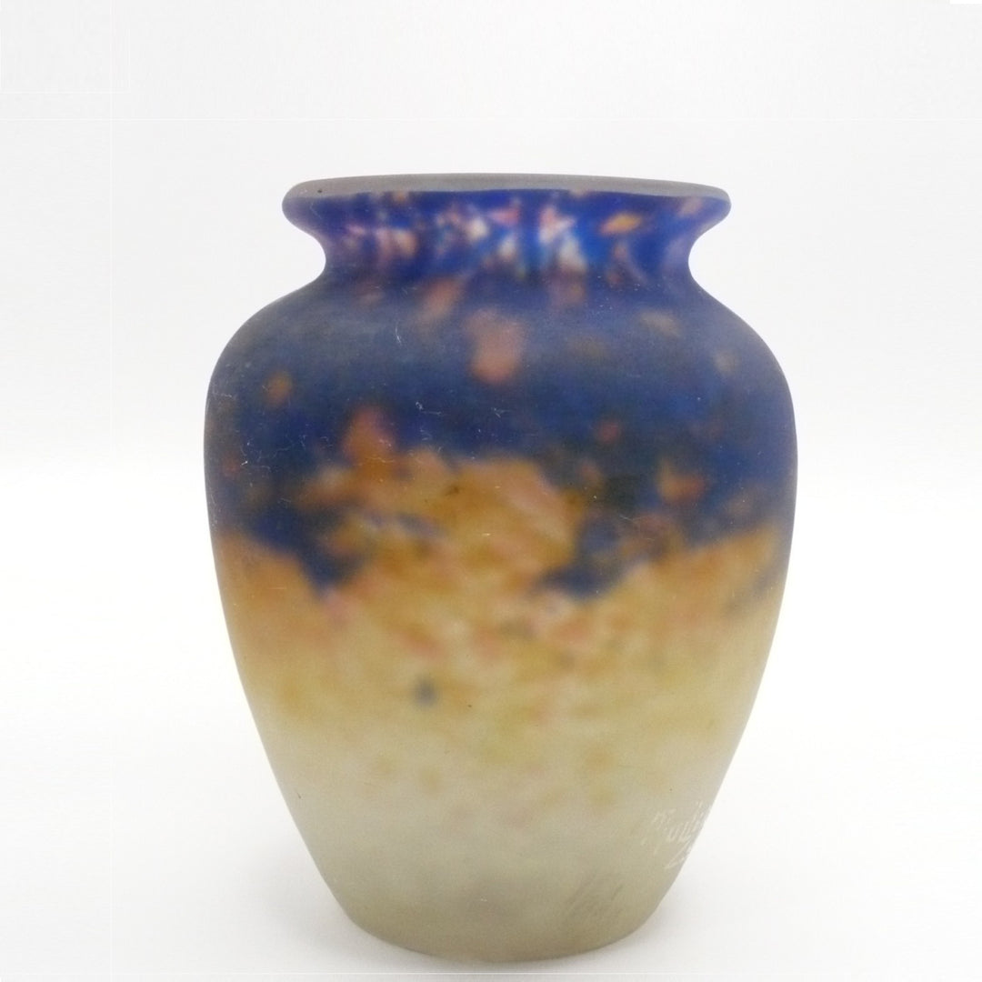  Muller Frères Luneville Vase, Small French Art Glass Vase.