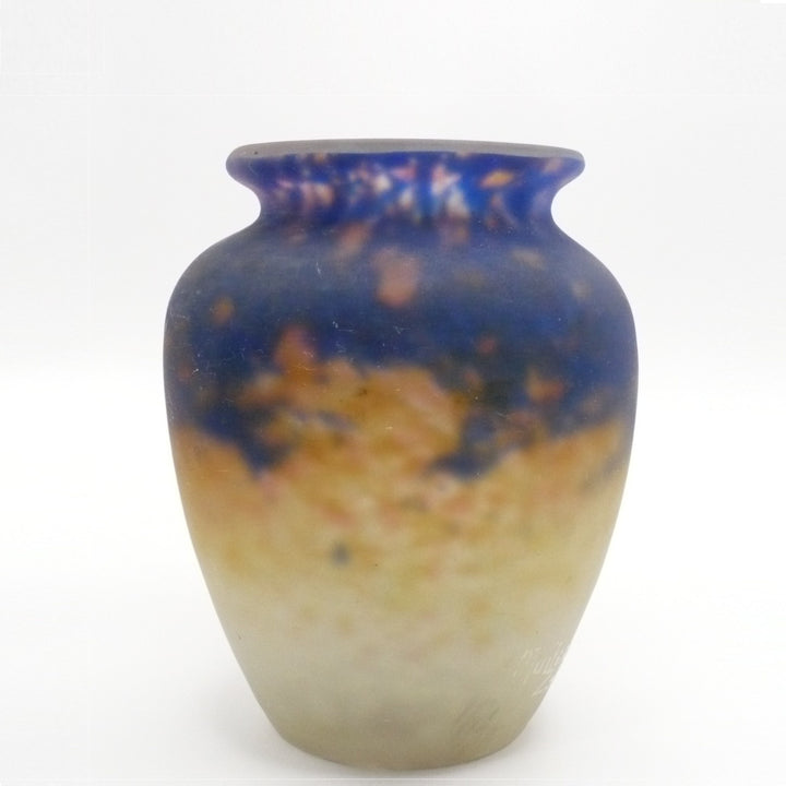  Muller Frères Luneville Vase, Small French Art Glass Vase.