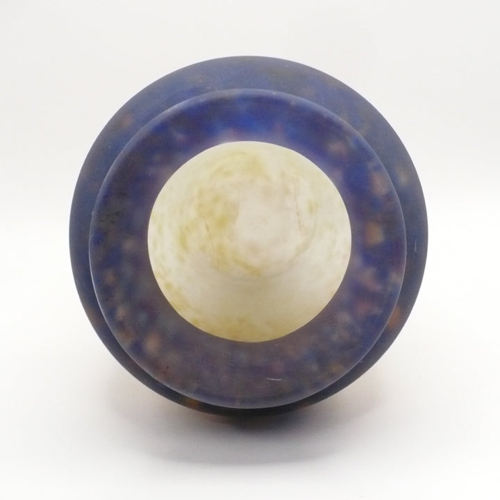 Signed Muller Frères Luneville Vase, Small French Art Glass Vase.