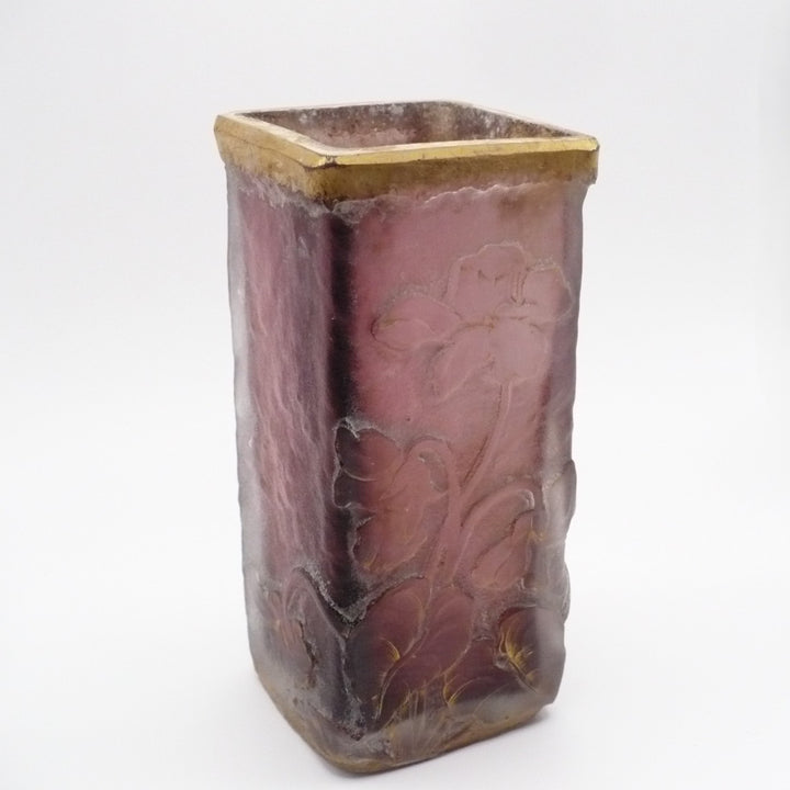 1896 Daum Frères Nancy "Violettes" Cabinet Vase.