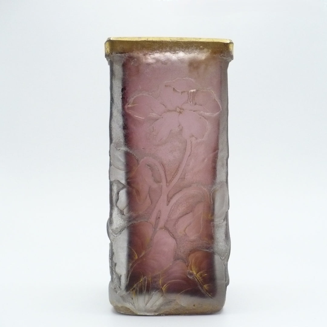 1896 Daum Frères Nancy "Violettes" Cabinet Vase.