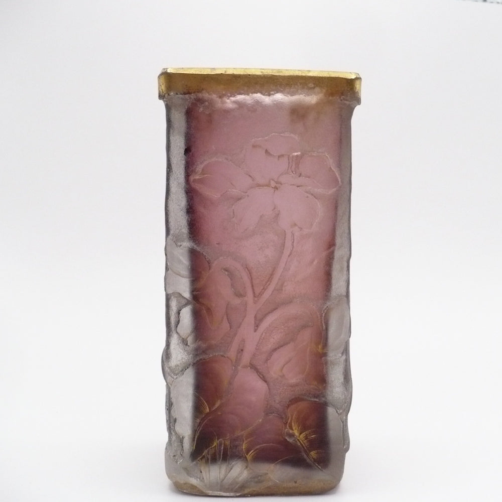 1896 Daum Frères Nancy "Violettes" Cabinet Vase.