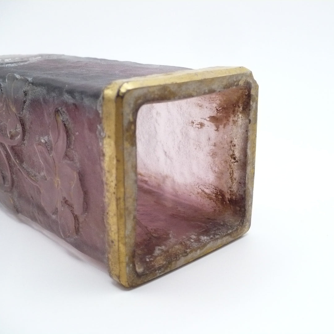 1896 Daum Frères Nancy "Violettes" Cabinet Vase.