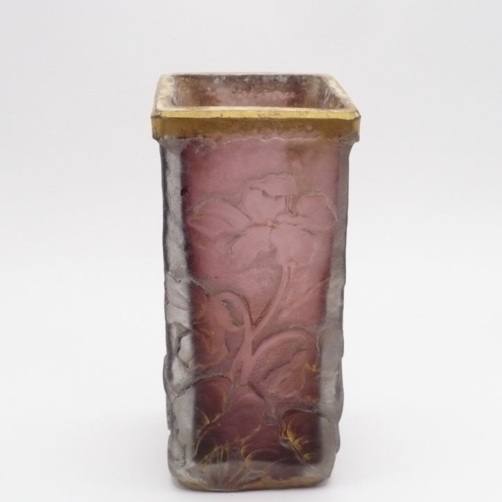 1896 Daum Frères Nancy "Violettes" Cabinet Vase.