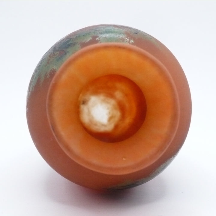Rare Small Size Muller Frères Lunéville Art Nouveau Vase, Hand-Painted Enamel, Circa 1890-1910.