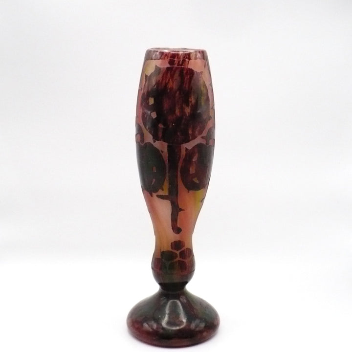 1922-1925 Le Verre Français "Marrons" Table Vase, France
