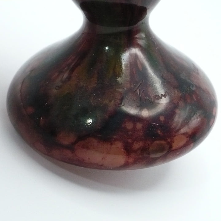 1922-1925 Le Verre Français "Marrons" Table Vase, France