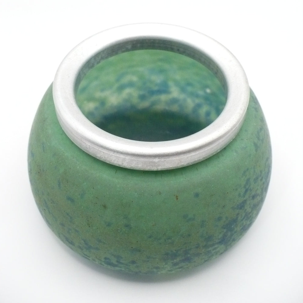 1920 Muller Frères Verre Nuage Hair Receiver France French Art Glass, view from above.