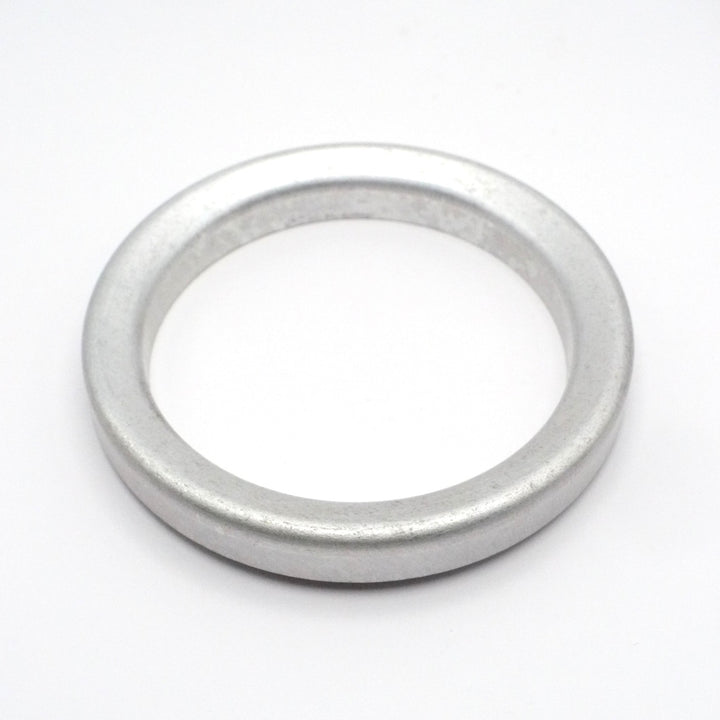 Spun aluminum rim shown on its own, 1920 Muller Frères Verre Nuage Hair Receiver France French Art Glass.