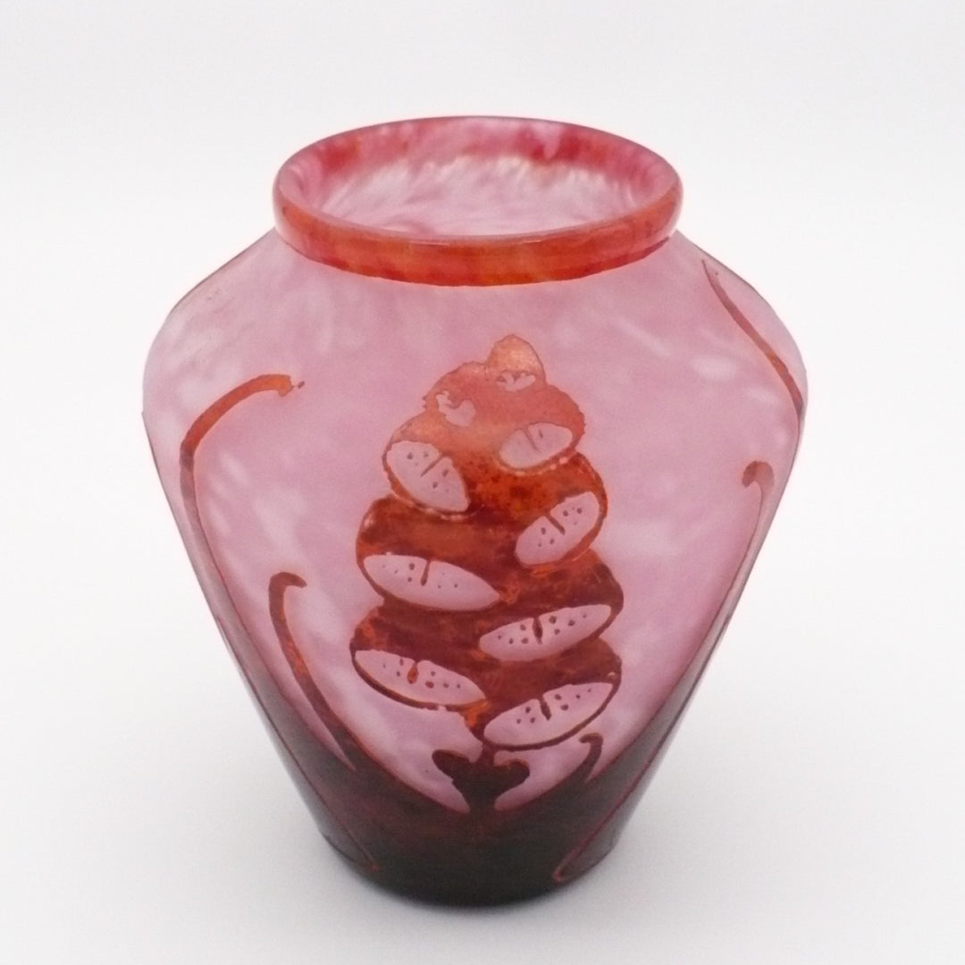 Le Verre Français Digitale Schneider Art Deco Foxglove Table Vase.