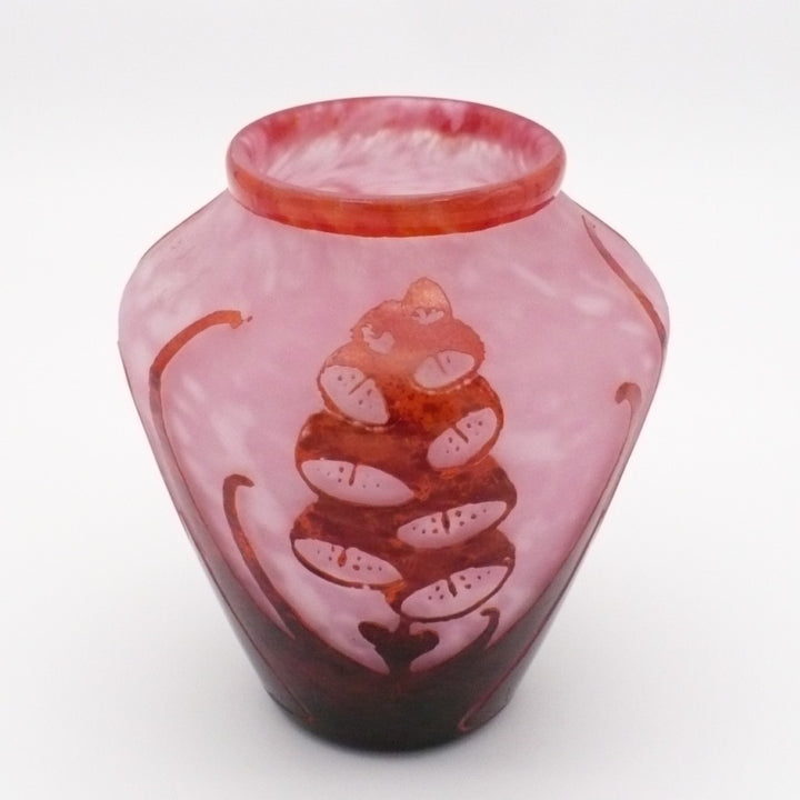 Le Verre Français Digitale Schneider Art Deco Foxglove Table Vase.