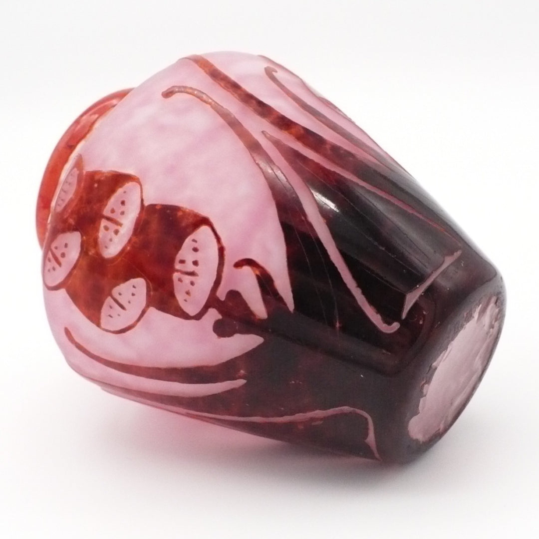 Le Verre Français Digitale Schneider Art Deco Foxglove Table Vase.