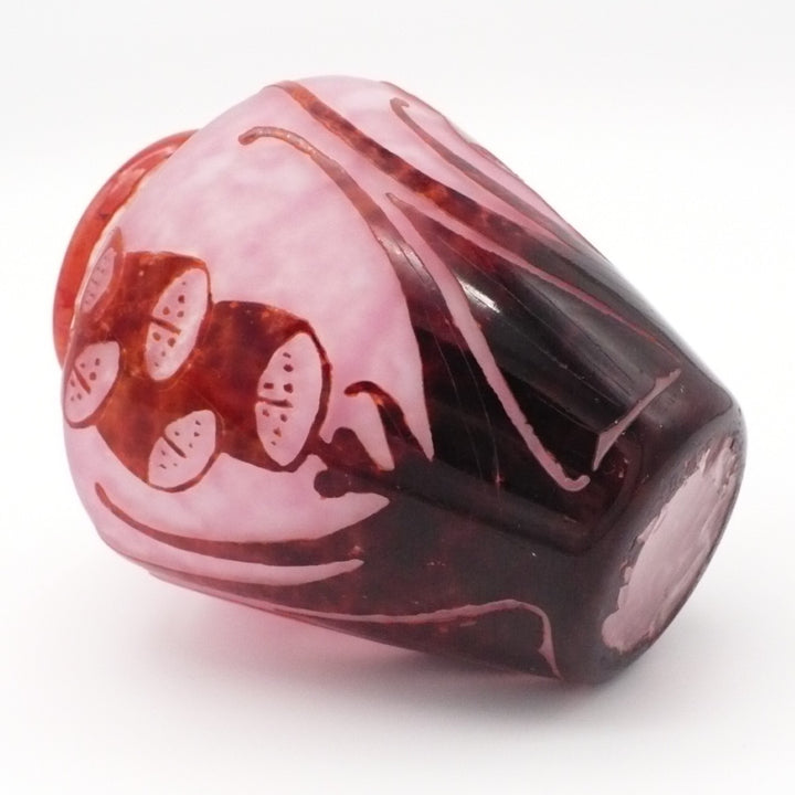 Le Verre Français Digitale Schneider Art Deco Foxglove Table Vase.