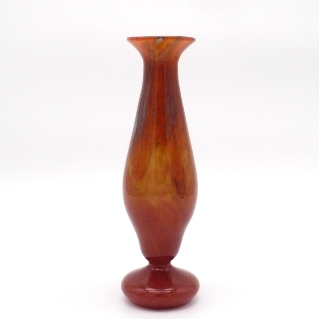 1928-1933 Schneider Signed Art Deco Amber French Art Glass Vase.