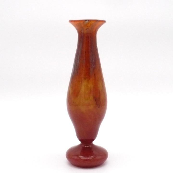 1928-1933 Schneider Signed Art Deco Amber French Art Glass Vase.
