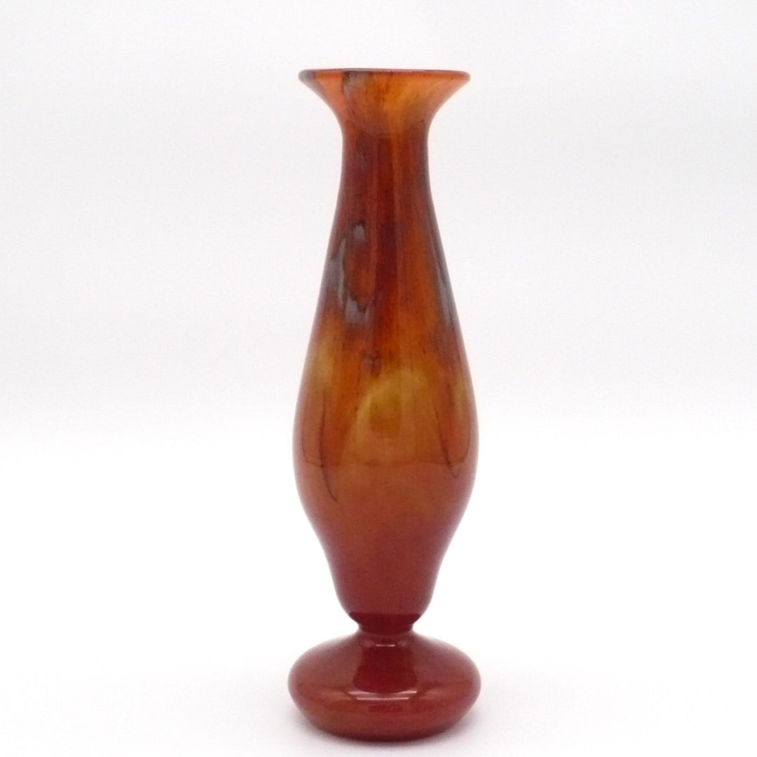 1928-1933 Schneider Signed Art Deco Amber French Art Glass Vase.