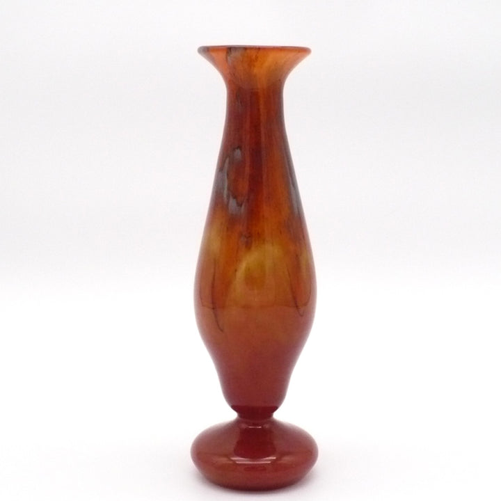 1928-1933 Schneider Signed Art Deco Amber French Art Glass Vase.