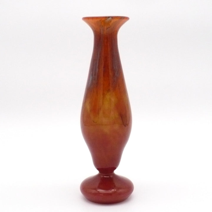 1928-1933 Schneider Signed Art Deco Amber French Art Glass Vase.