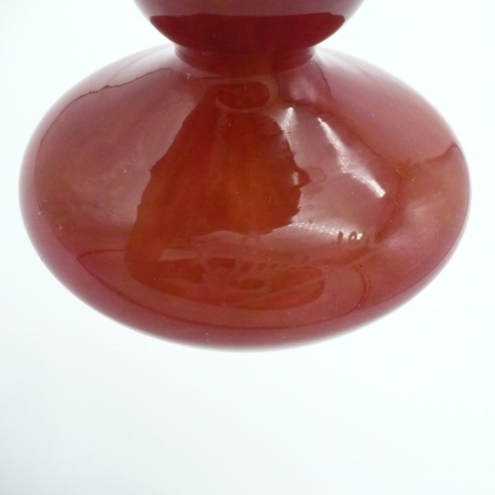 1928-1933 Schneider Signed Art Deco Amber French Art Glass Vase. Signed.