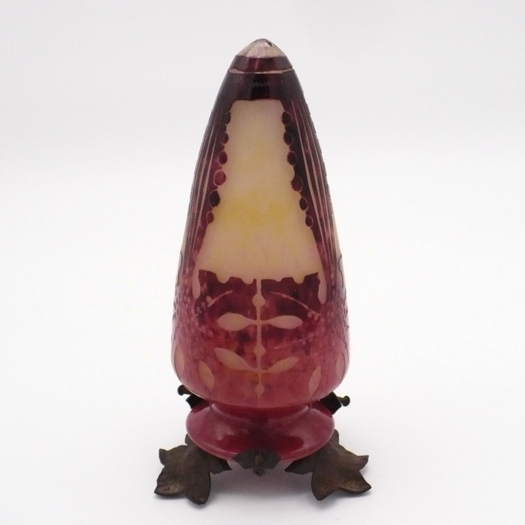 1923-26 Le Verre Français Veilleuse Amarantes Night Light.