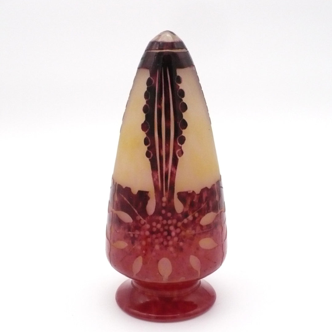 1923-26 Le Verre Français Veilleuse Amarantes Night Light.