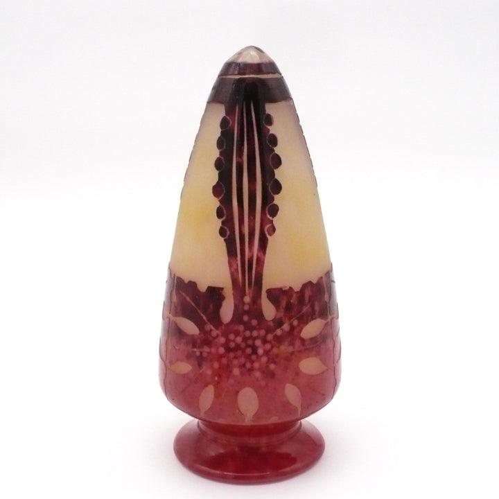 1923-26 Le Verre Français Veilleuse Amarantes Night Light.
