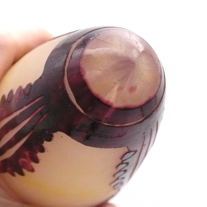 1923-26 Le Verre Français Veilleuse Amarantes Night Light.