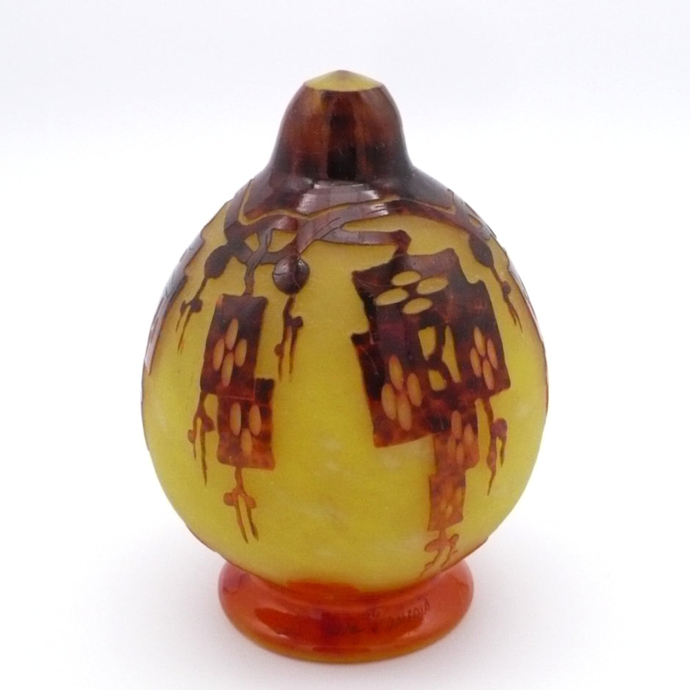 1923-26 Le Verre Français Veilleuse, Frenes Night Light, As Is.