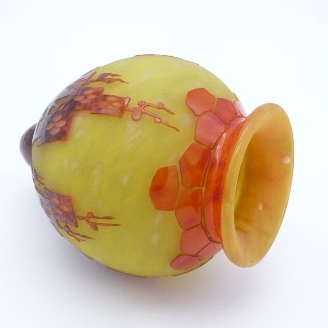 1923-26 Le Verre Français Veilleuse, Frenes Night Light, As Is.