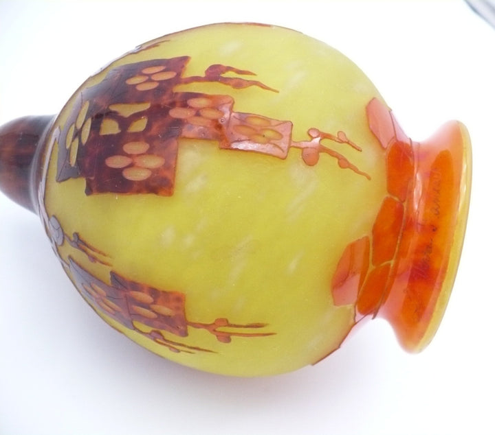 1923-26 Le Verre Français Veilleuse, Frenes Night Light, As Is.