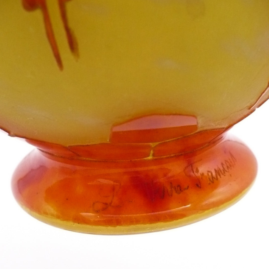 1923-26 Le Verre Français Veilleuse, Frenes Night Light, As Is.