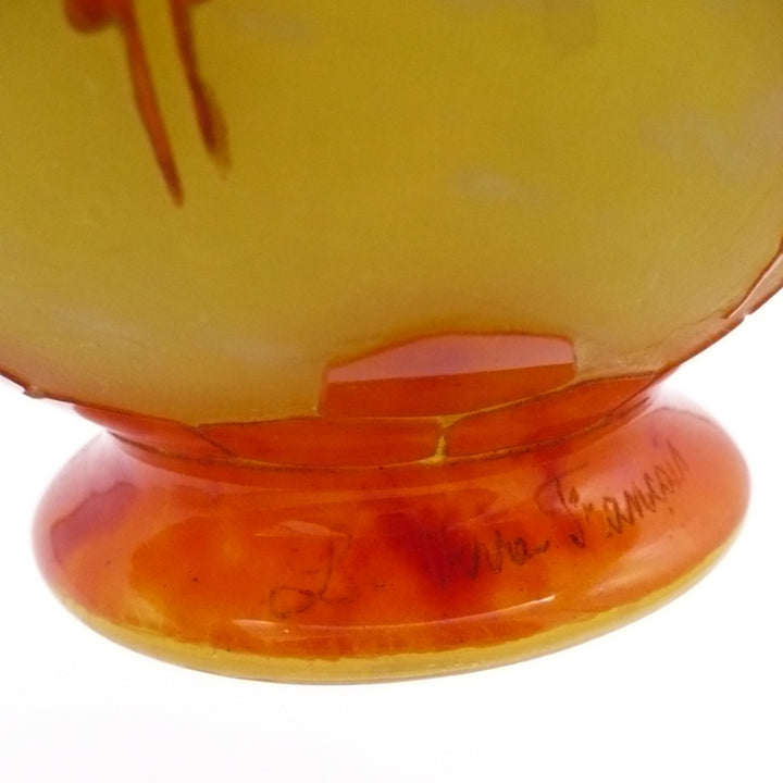 1923-26 Le Verre Français Veilleuse, Frenes Night Light, As Is.