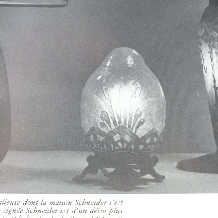 1923-26 Le Verre Français Veilleuse, Night Light, Book Piece example.