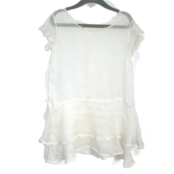 1920s Vintage White Organdy Gatsby Toddler Dress 2T.